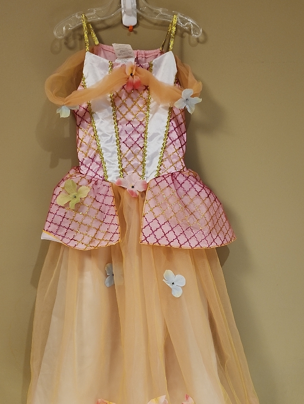 Rubie's Pink and Peach Floral Princess Dress Costume 7-8years